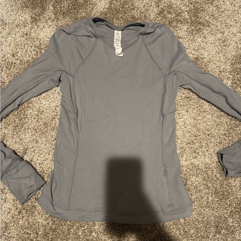lululemon athletica Long-Sleeve Crew Top - Light Gray